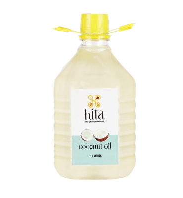 3 Litre Bottle of Hita Healthcare Cold Pressed Coconut Oil